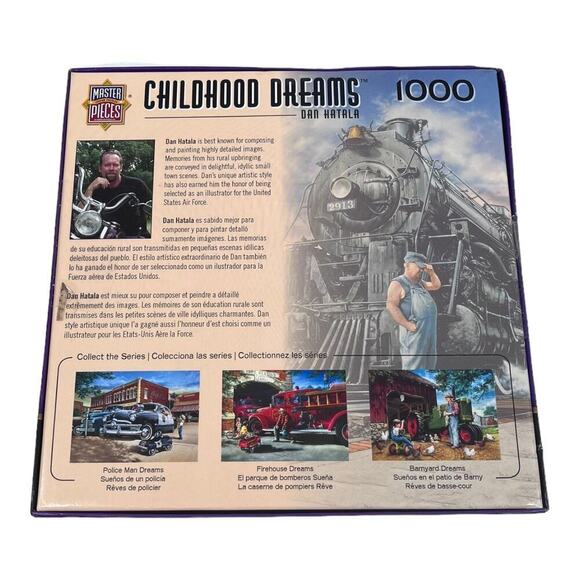 Whistle Stop Dreams Dan Hatala Railway Train Station 1000 Piece Jigsaw Puzzle - Picture 3 of 3